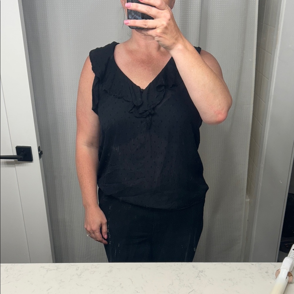 PAIGE Black Textured Top